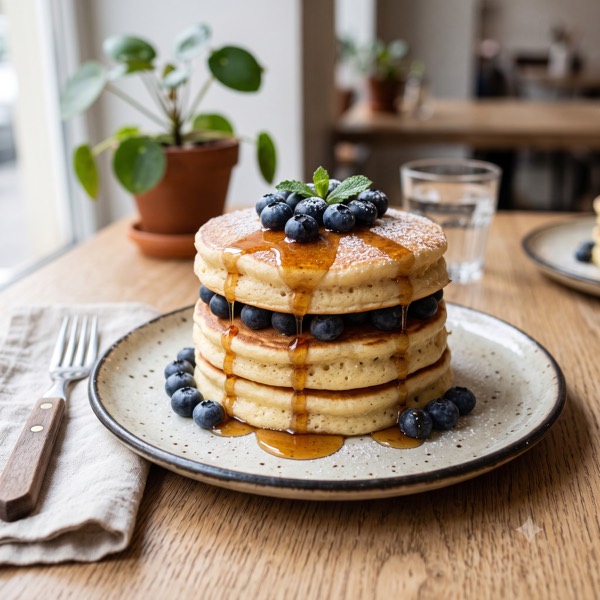 Pancakes cu afine